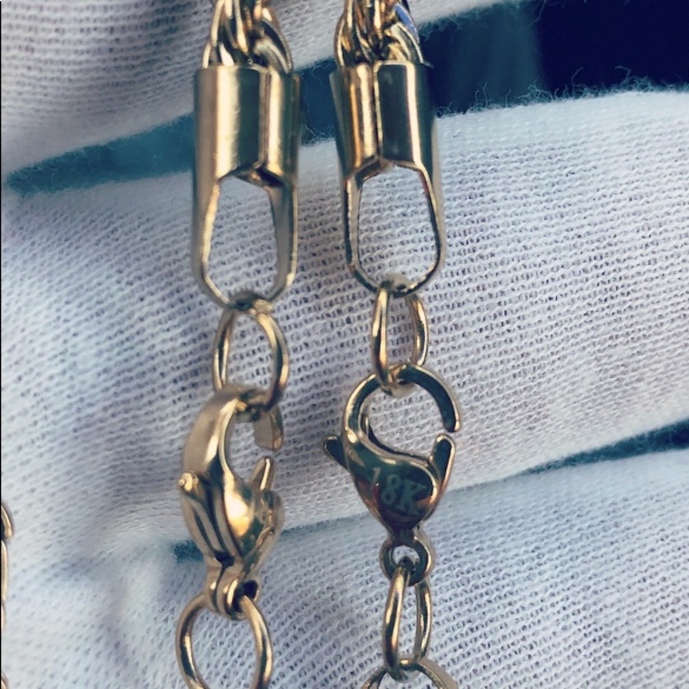 💎 18K Yellow Gold Rope Chain Necklace💎 - Picture 7 of 8